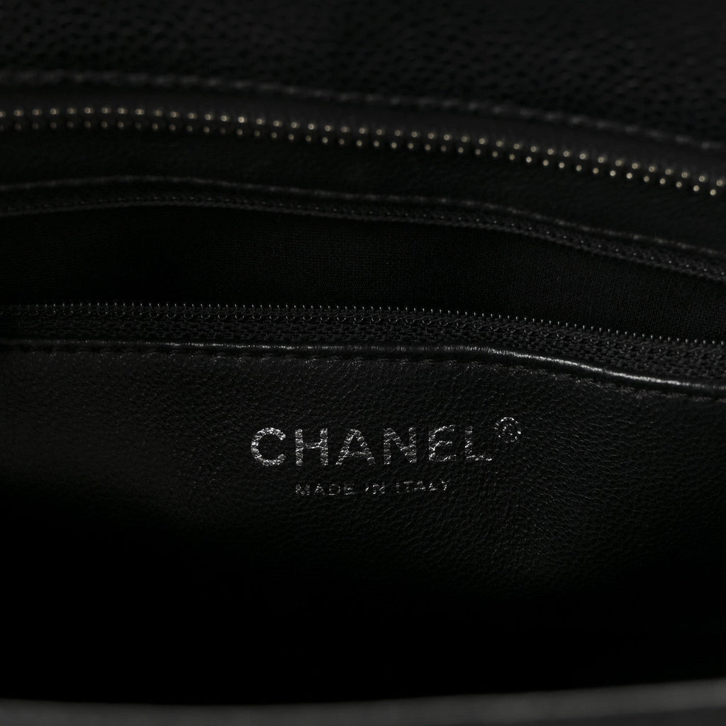Caviar Quilted Medallion Tote Black