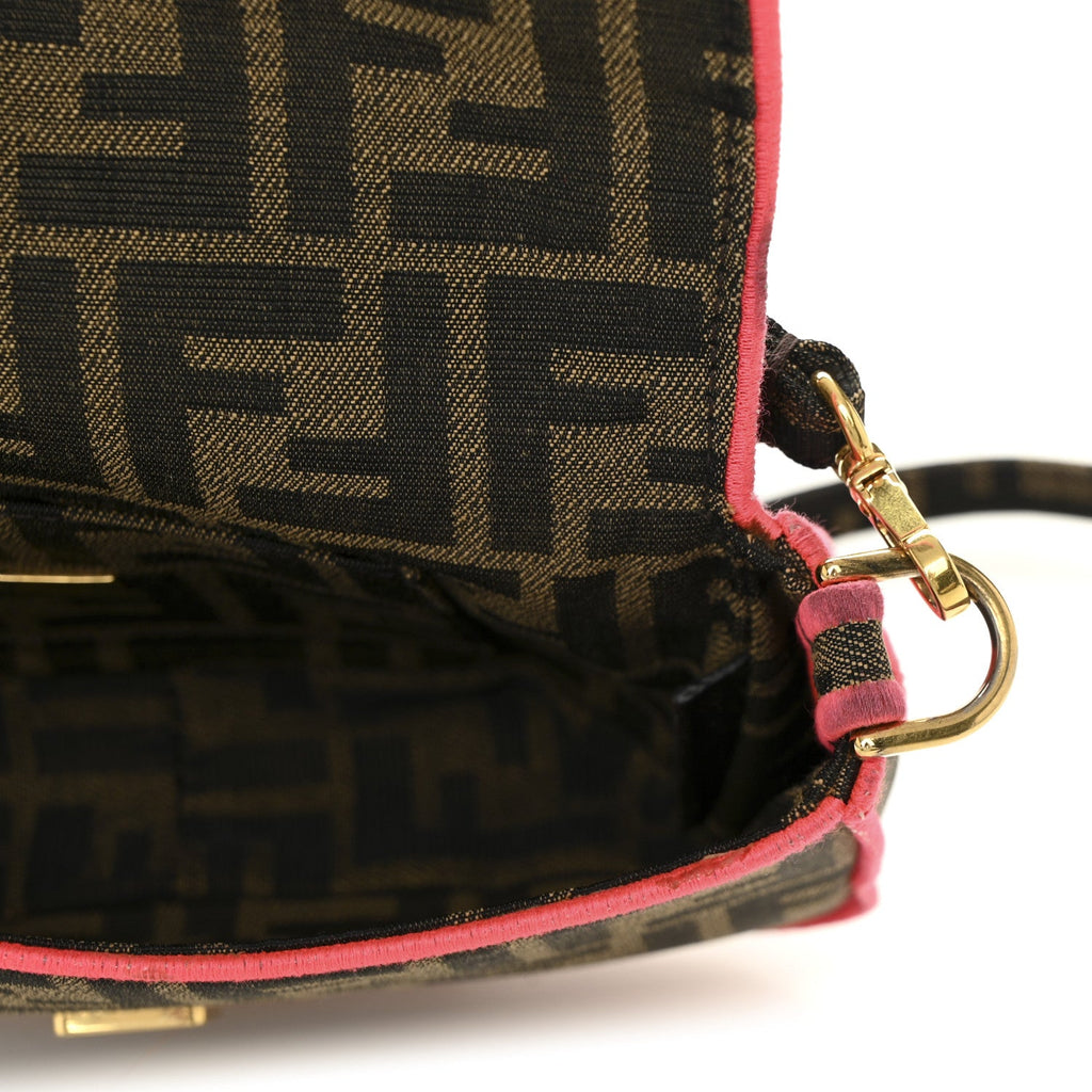 Fabric Jacquard FF 1974 Roma Armor Mini Baguette Tobacco Moro Fuxia Fluo