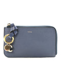 Calfskin Alphabet Purse Wallet Blue