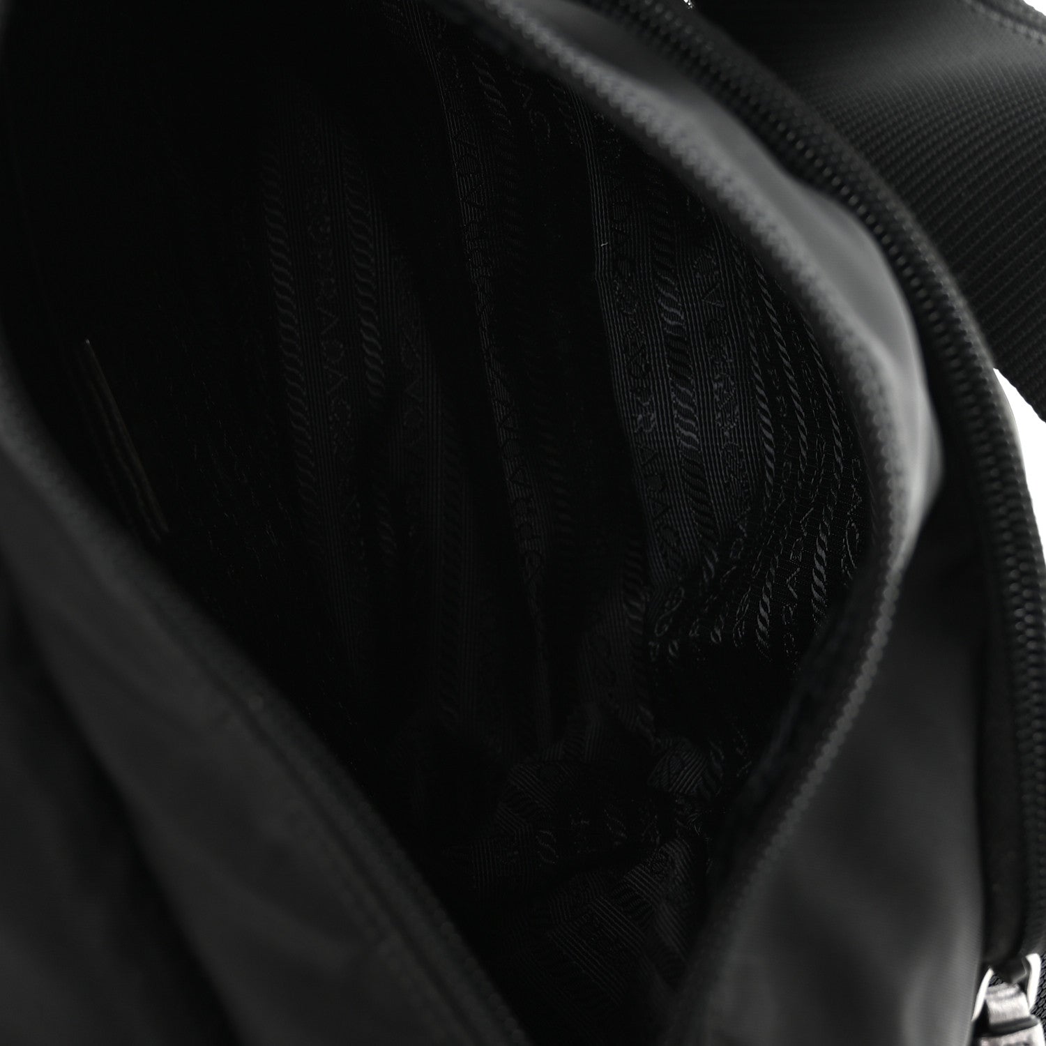 Nylon New Vela Studded Messenger Bag Black