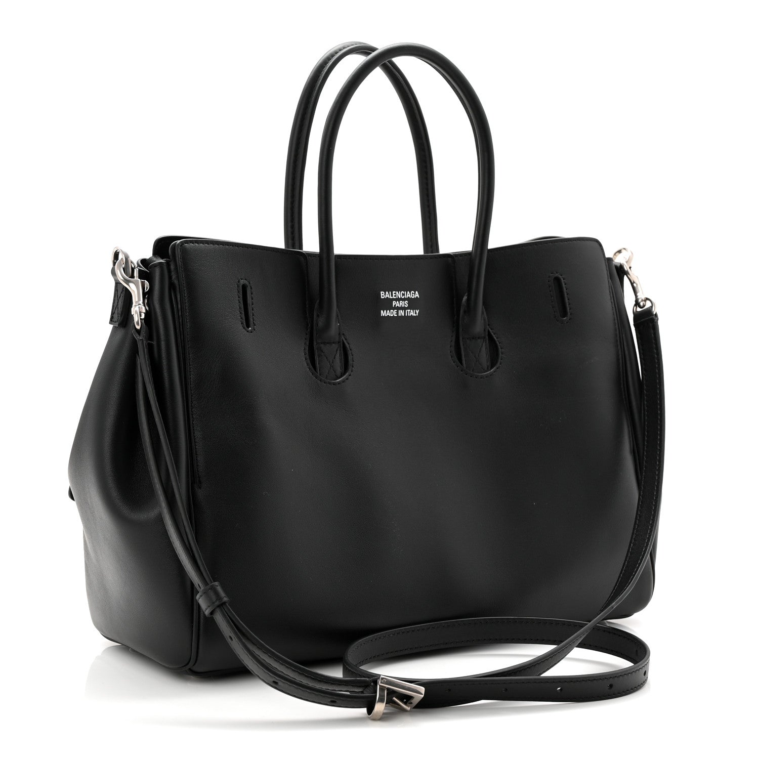 Smooth Calfskin Small Bel Air Carry All Bag Black