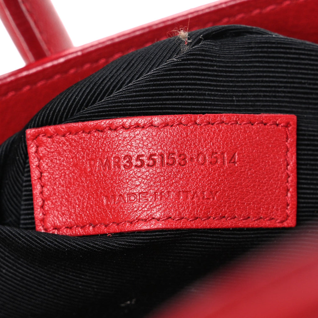 Calfskin Small Sac De Jour Vermillion