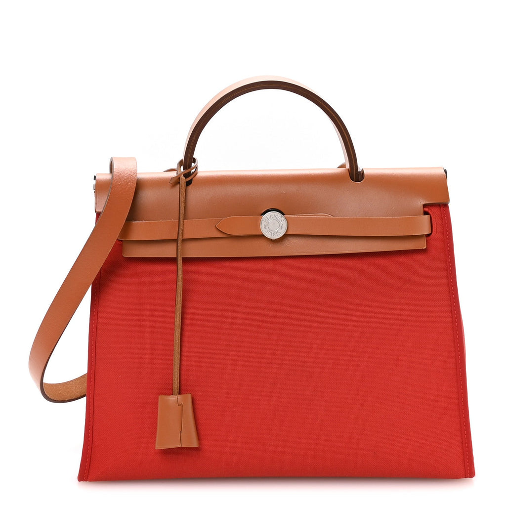 Vache Hunter Toile Herbag Zip 31 PM Rouge Tomate Natural