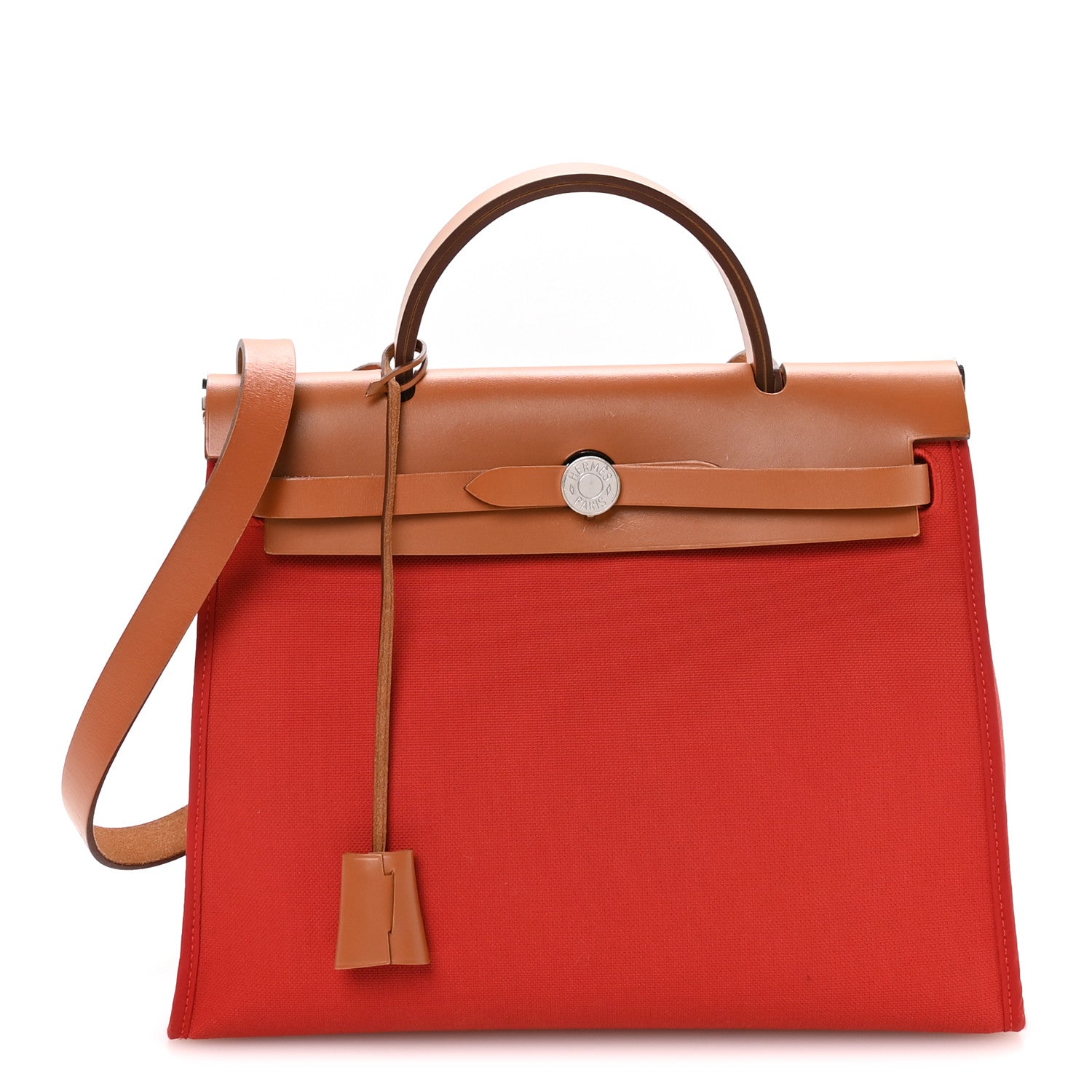 Vache Hunter Toile Herbag Zip 31 PM Rouge Tomate Natural