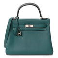 Togo Au Pas Kelly Retourne 28 Malachite Turquoise Black