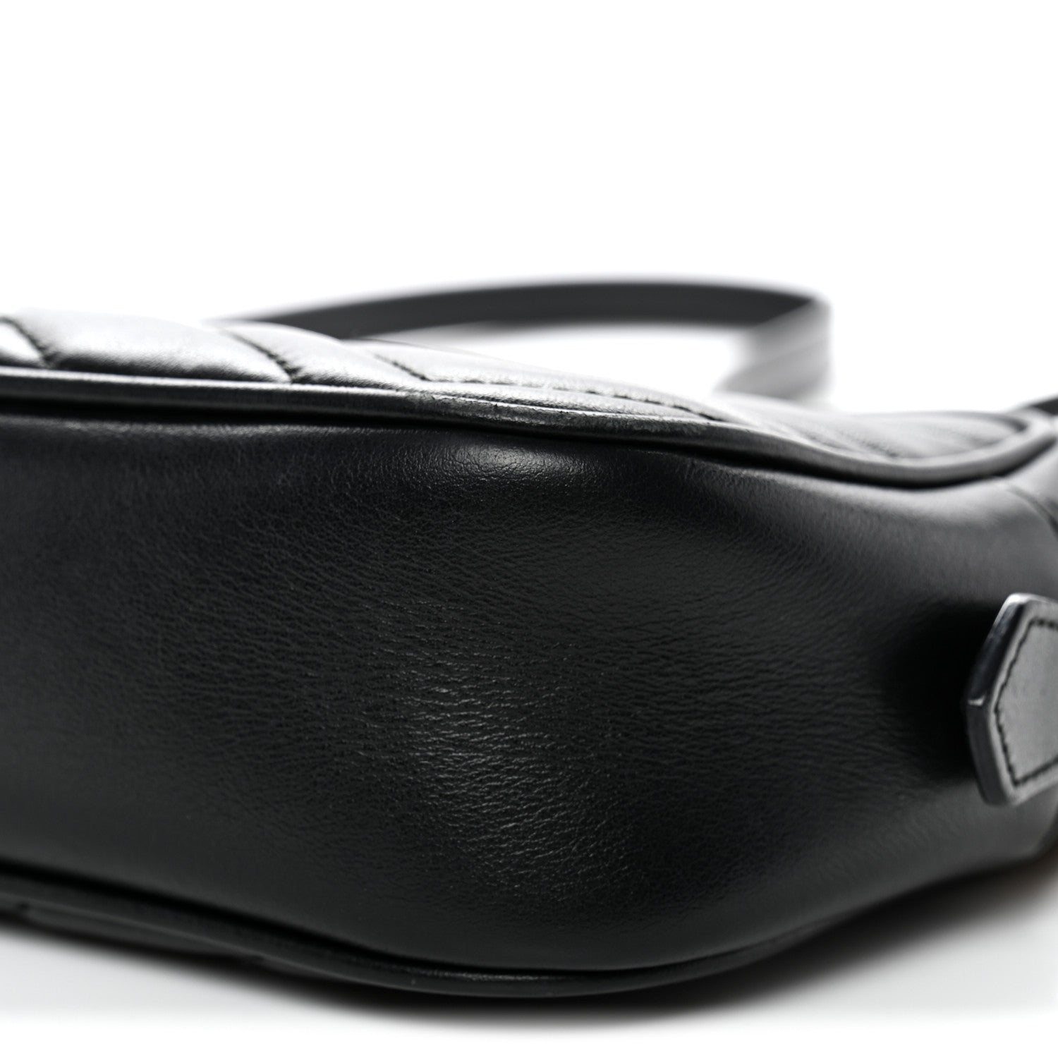 Calfskin Matelasse Mini GG Marmont Chain Shoulder Bag Black