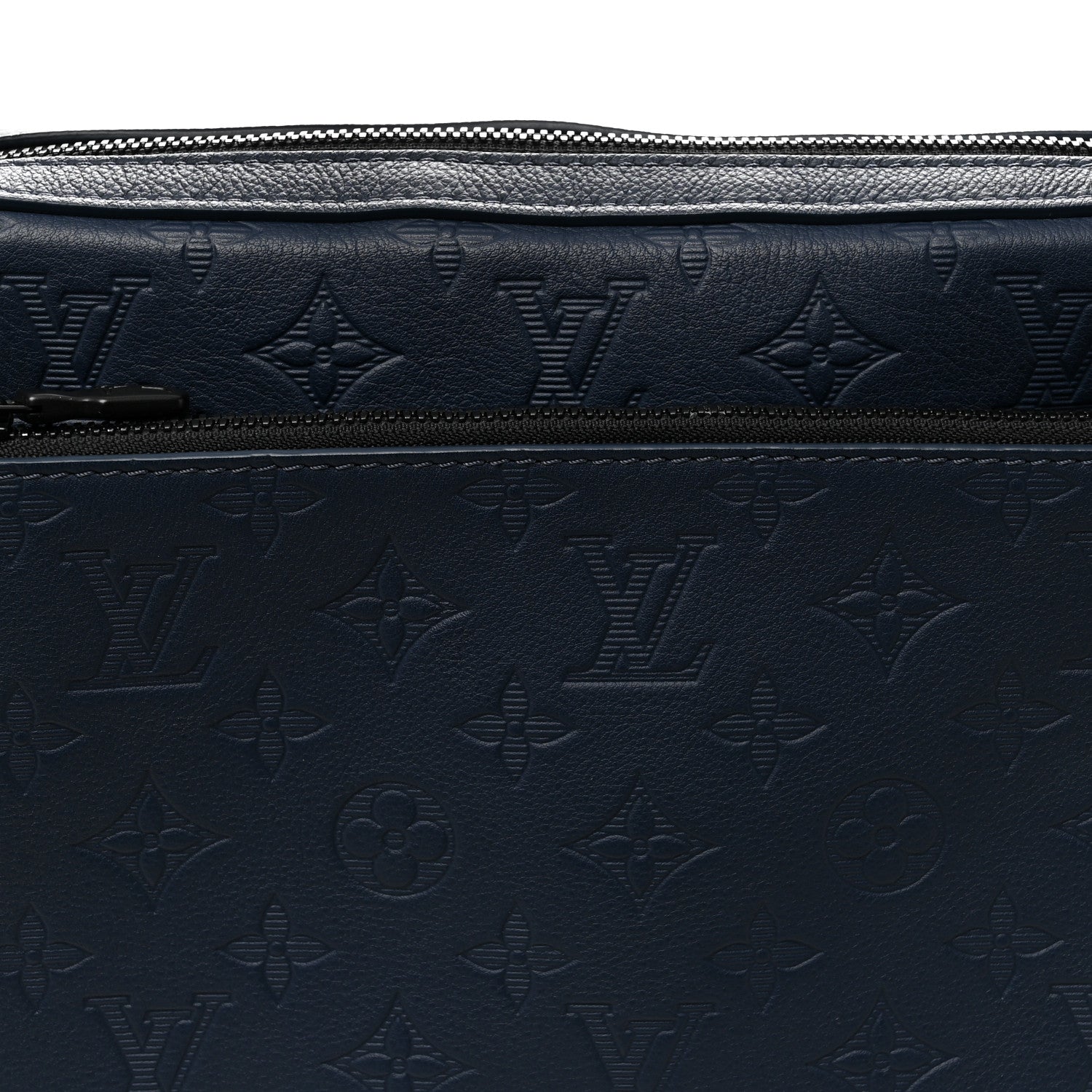 Calfskin Monogram Shadow Trio Messenger Navy