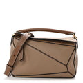 Grained Calfskin Small Puzzle Bag Sand Mink