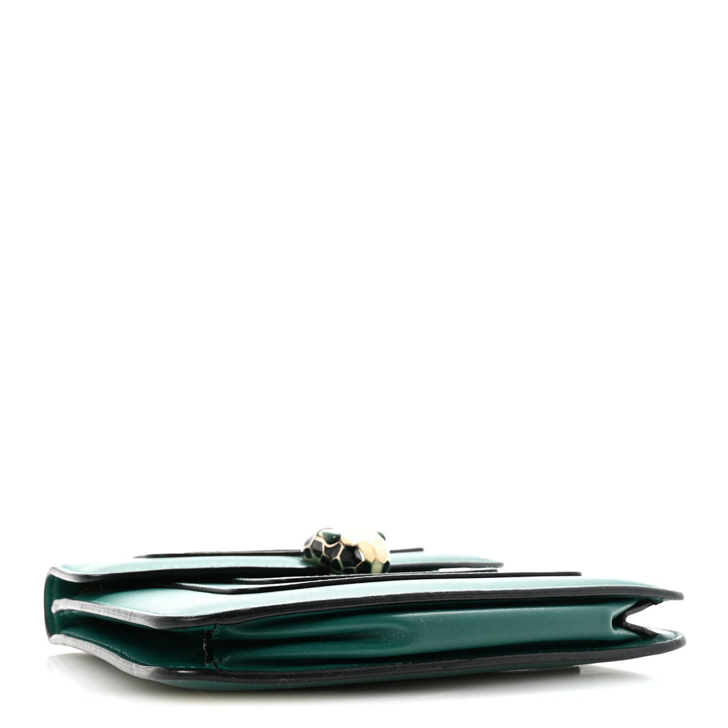 Calfskin Small Serpenti Forever Snake Strap Crossbody Bag Emerald Green