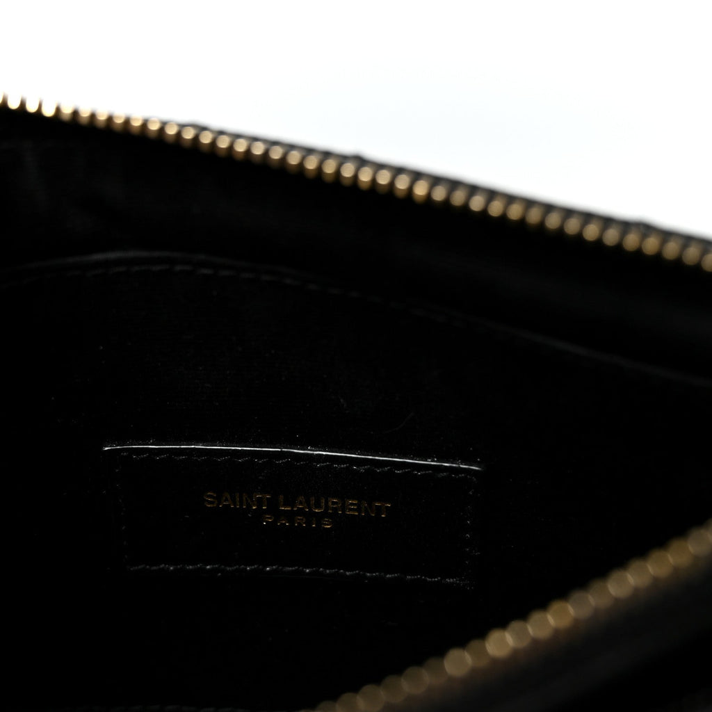 Grain De Poudre Chevron Monogram Bill Pouch Black
