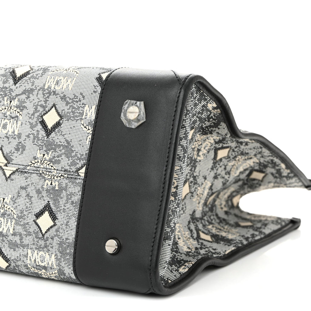 Nappa Jacquard Monogram Large Tote Grey