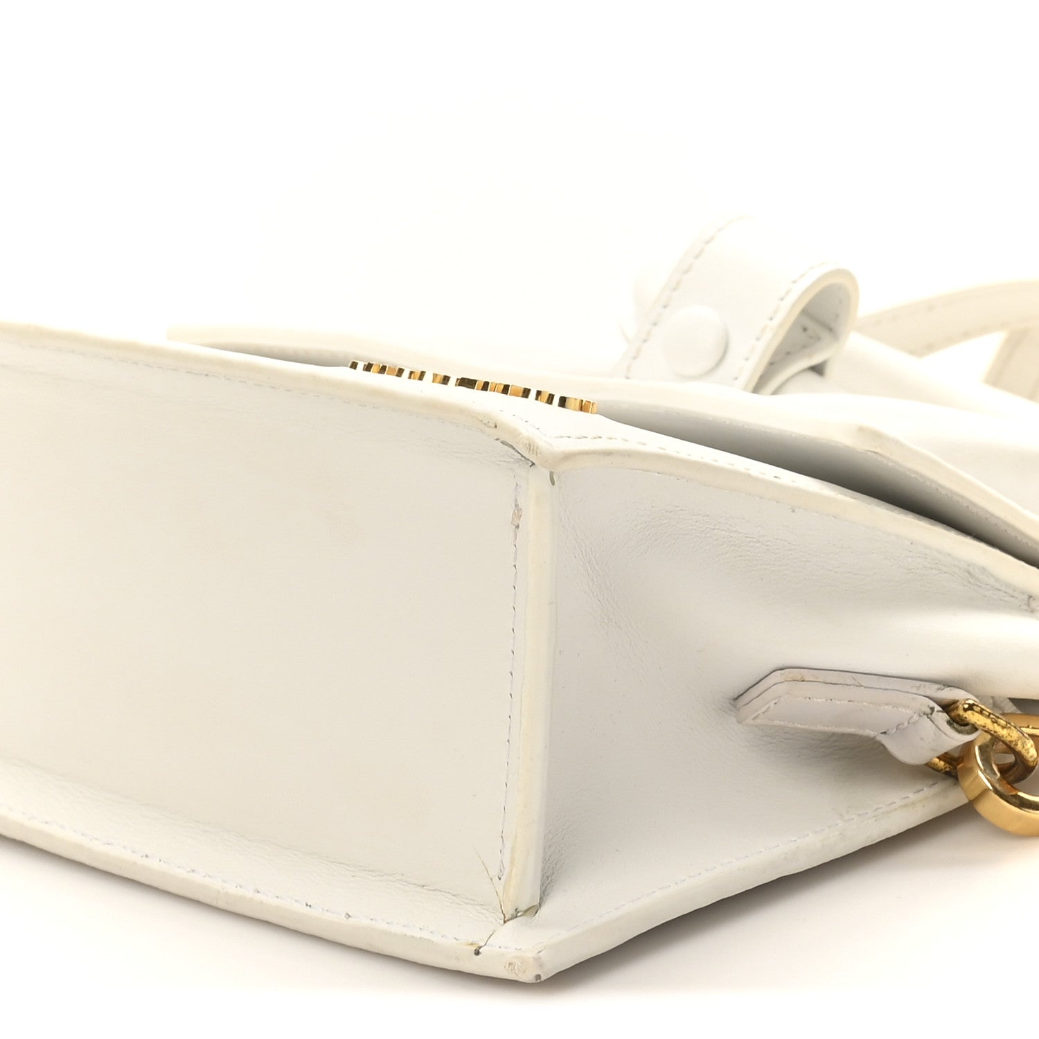 Smooth Calfskin Le Chiquito Noeud White