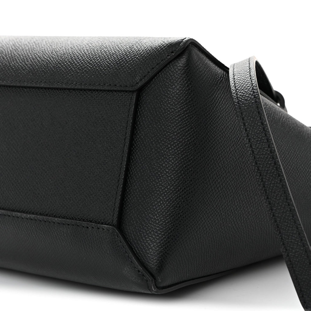 Grained Calfskin Micro Belt Bag Black