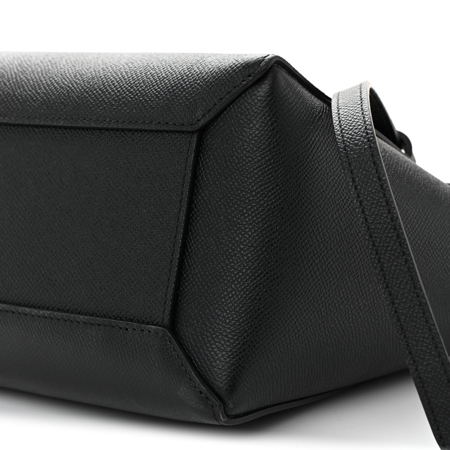 Grained Calfskin Micro Belt Bag Black