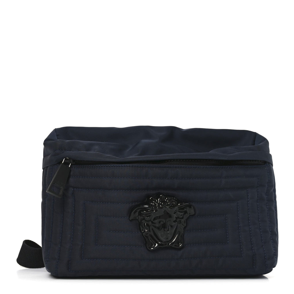 Nylon Palazzo Medusa Belt Bag Navy