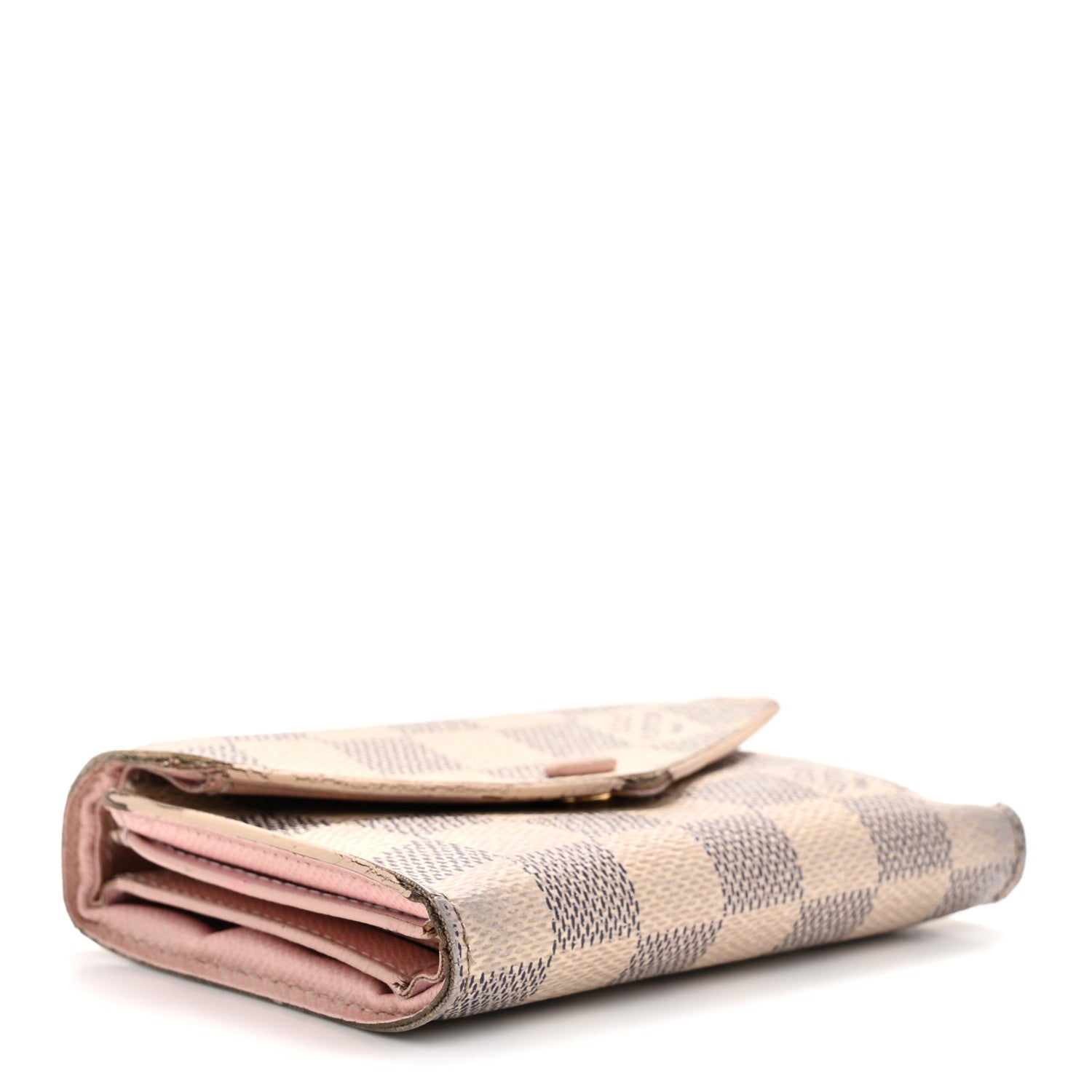 Damier Azur Victorine Wallet Rose Ballerine