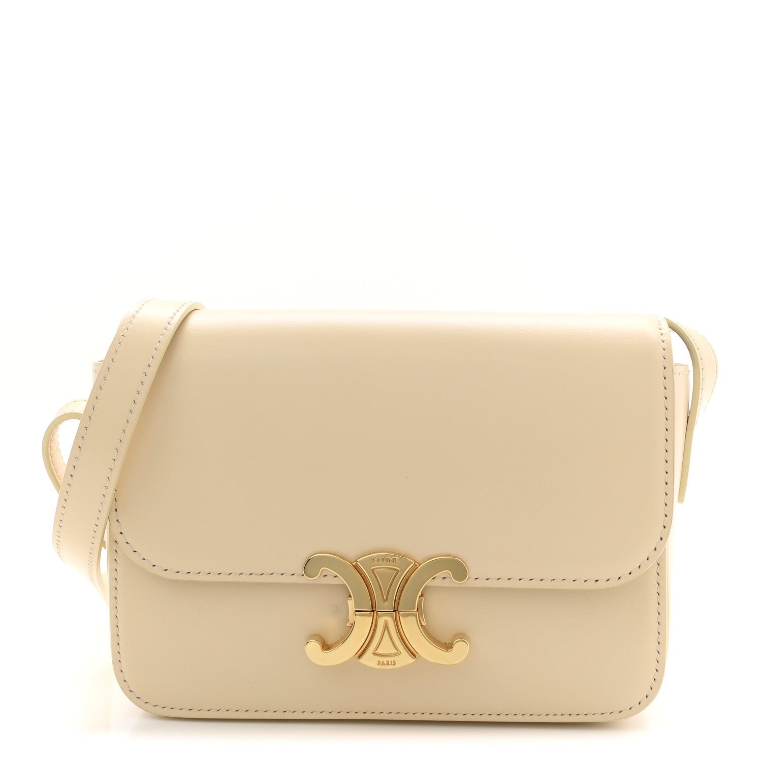Shiny Calfskin Nano Triomphe Nude