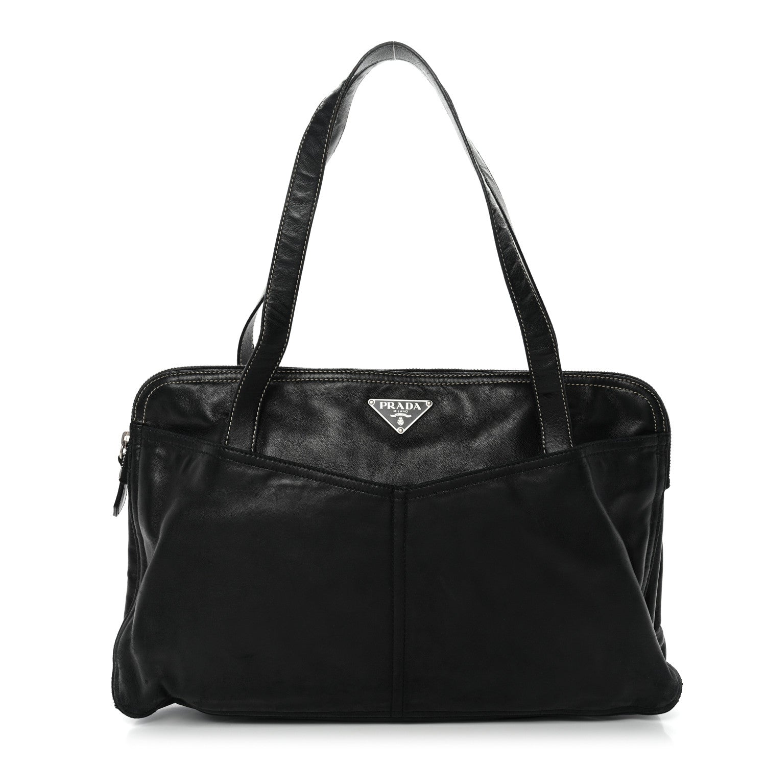 Nappa Pocket Satchel Black
