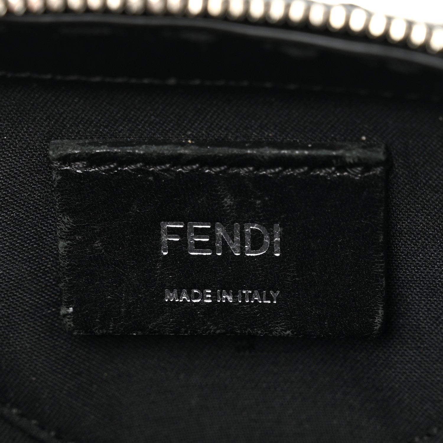 Recycled Fabric Jacquard Vitello Astro FF 1974 Mini Suitcase Bag Asfalto Black
