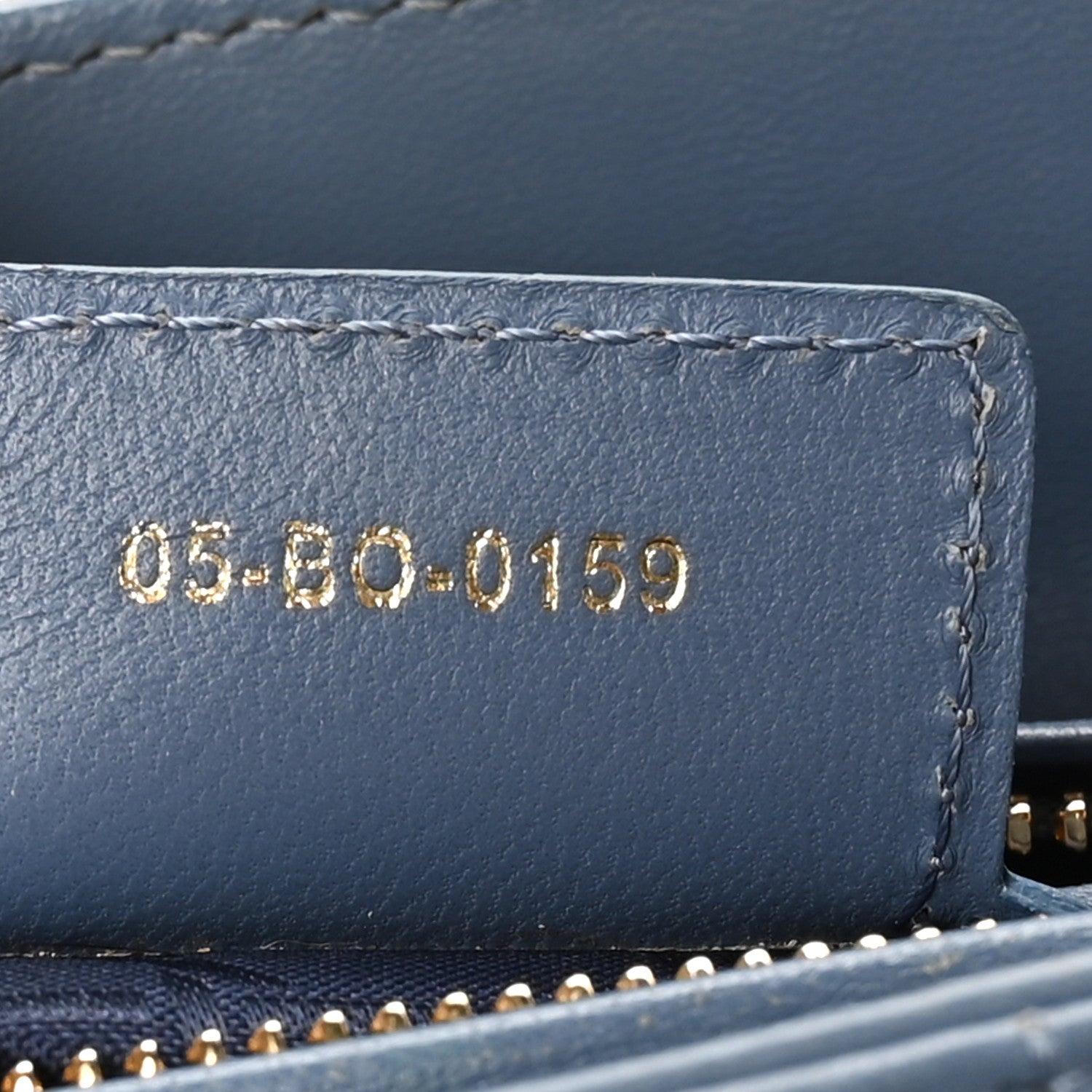Lambskin Cannage Medium Lady Dior Denim Blue