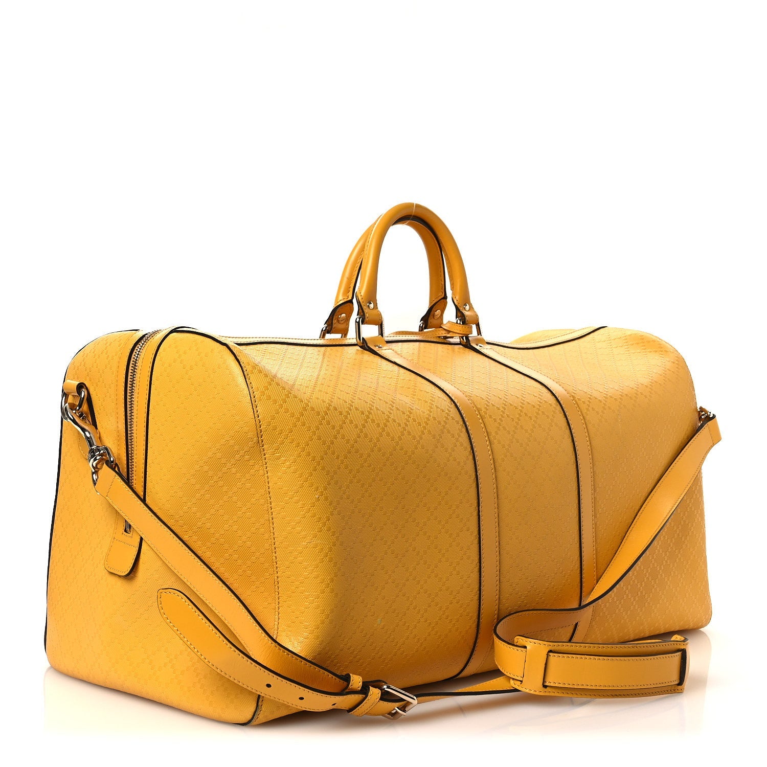 GG Diamante Large Carry On Duffle Yellow