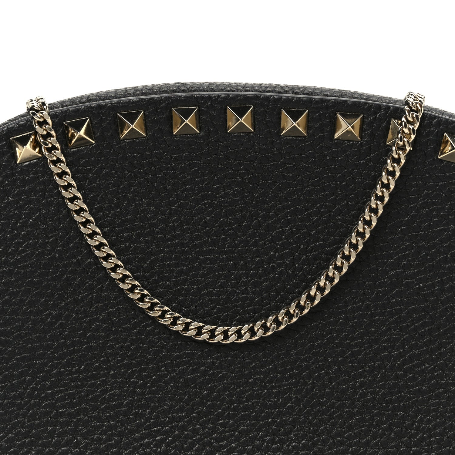 Calfskin Rockstud Mini Crossbody Bag Black