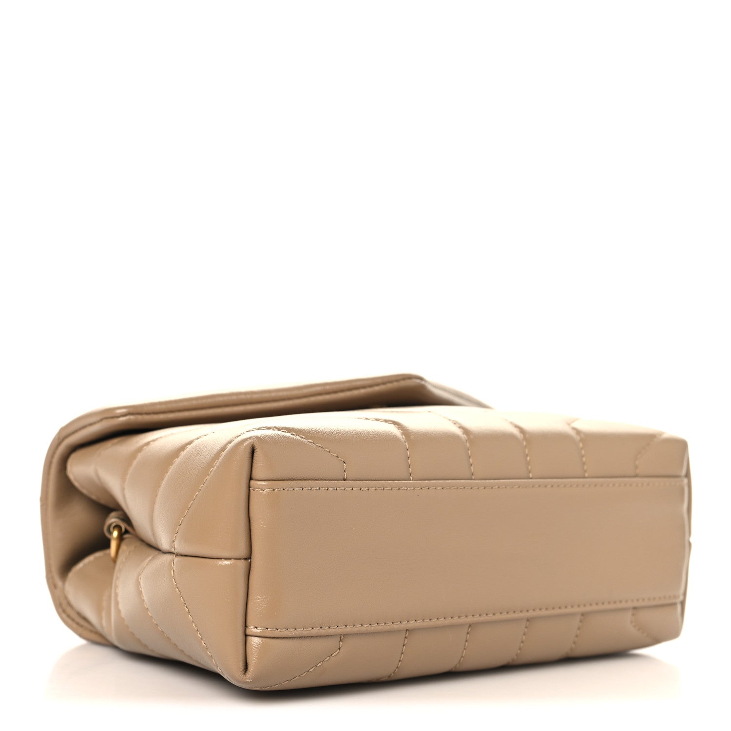 Calfskin Y Quilted Monogram Toy Loulou Crossbody Bag Dark Beige