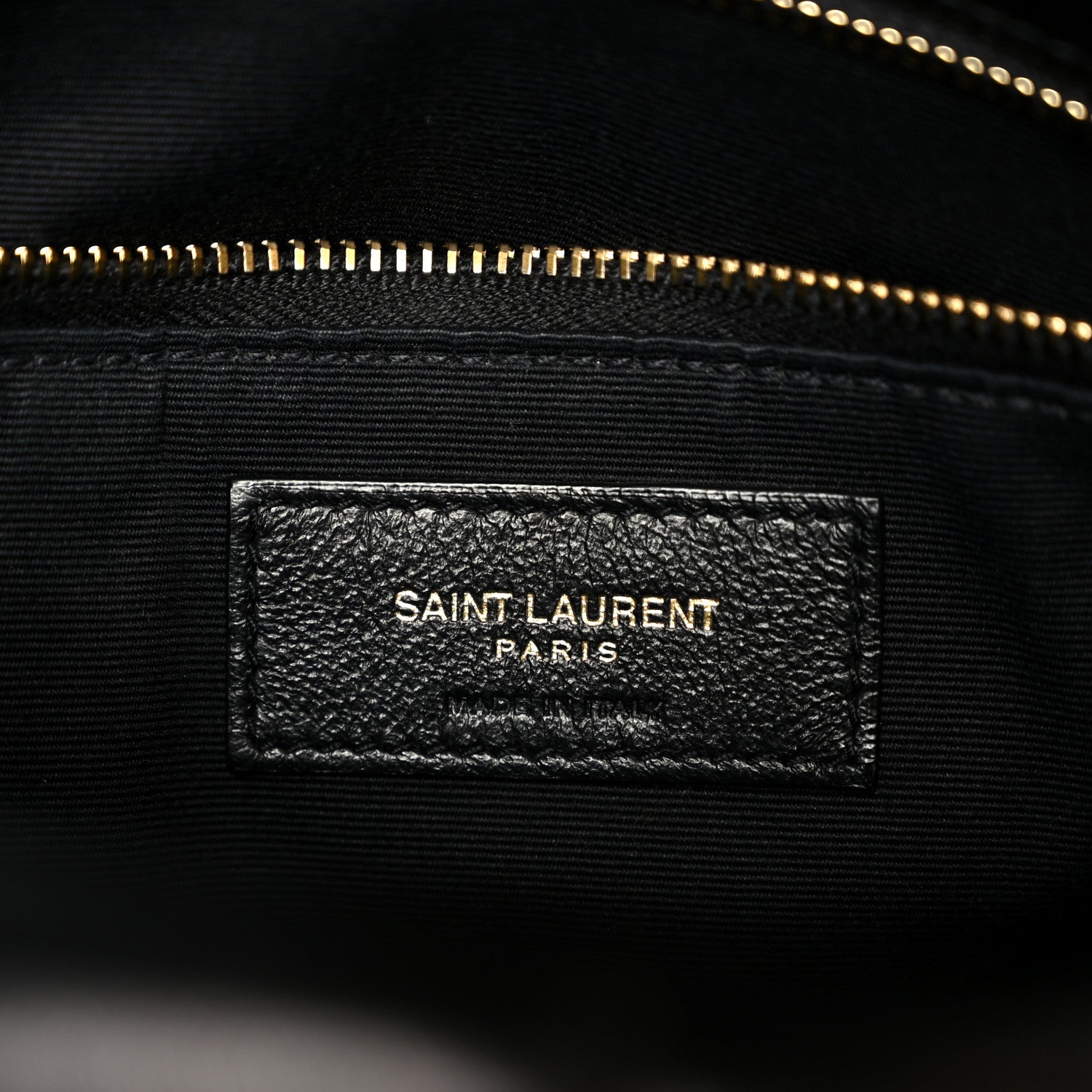 Lambskin Quilted Small Loulou Puffer Monogram Chain Satchel Black