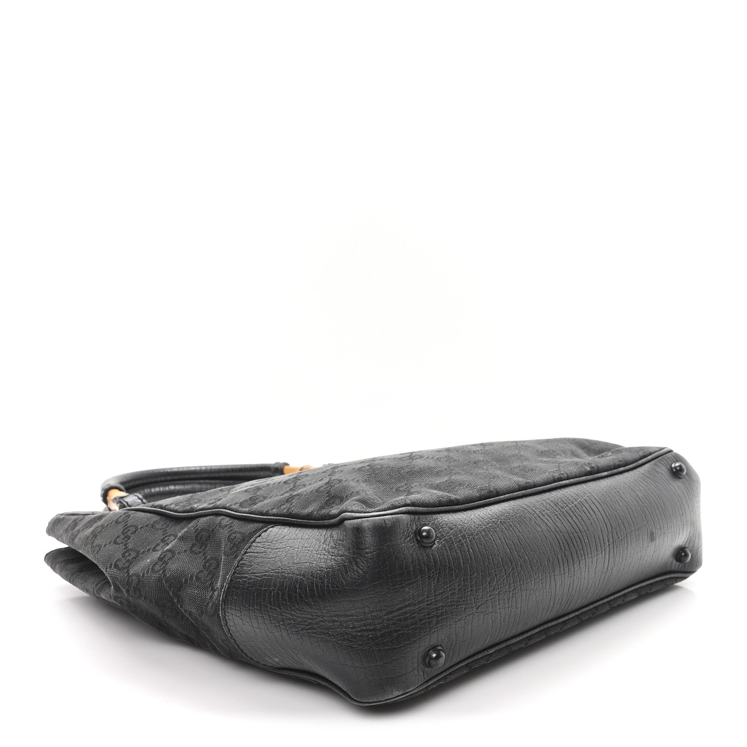 Monogram Bamboo Handle Bag Black