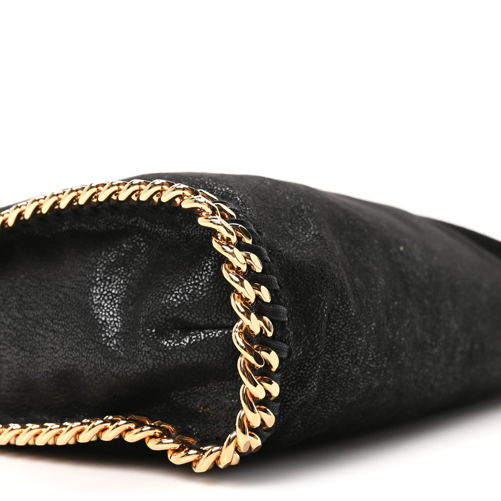 Shaggy Deer Falabella Fold Over Tote Black