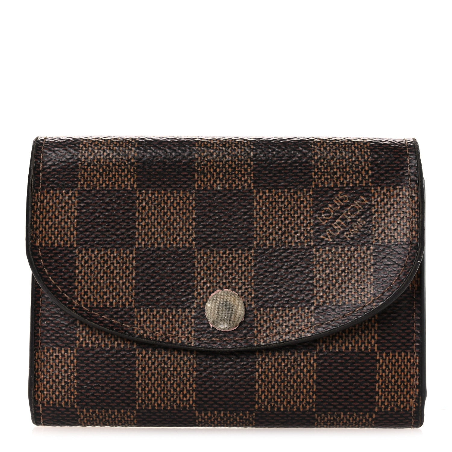 Damier Ebene Rosalie Coin Purse Rose Ballerine