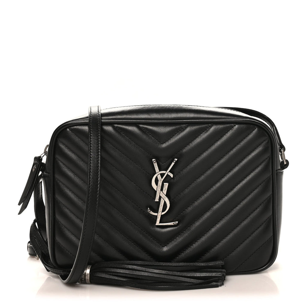 Calfskin Matelasse Monogram Lou Camera Bag Black
