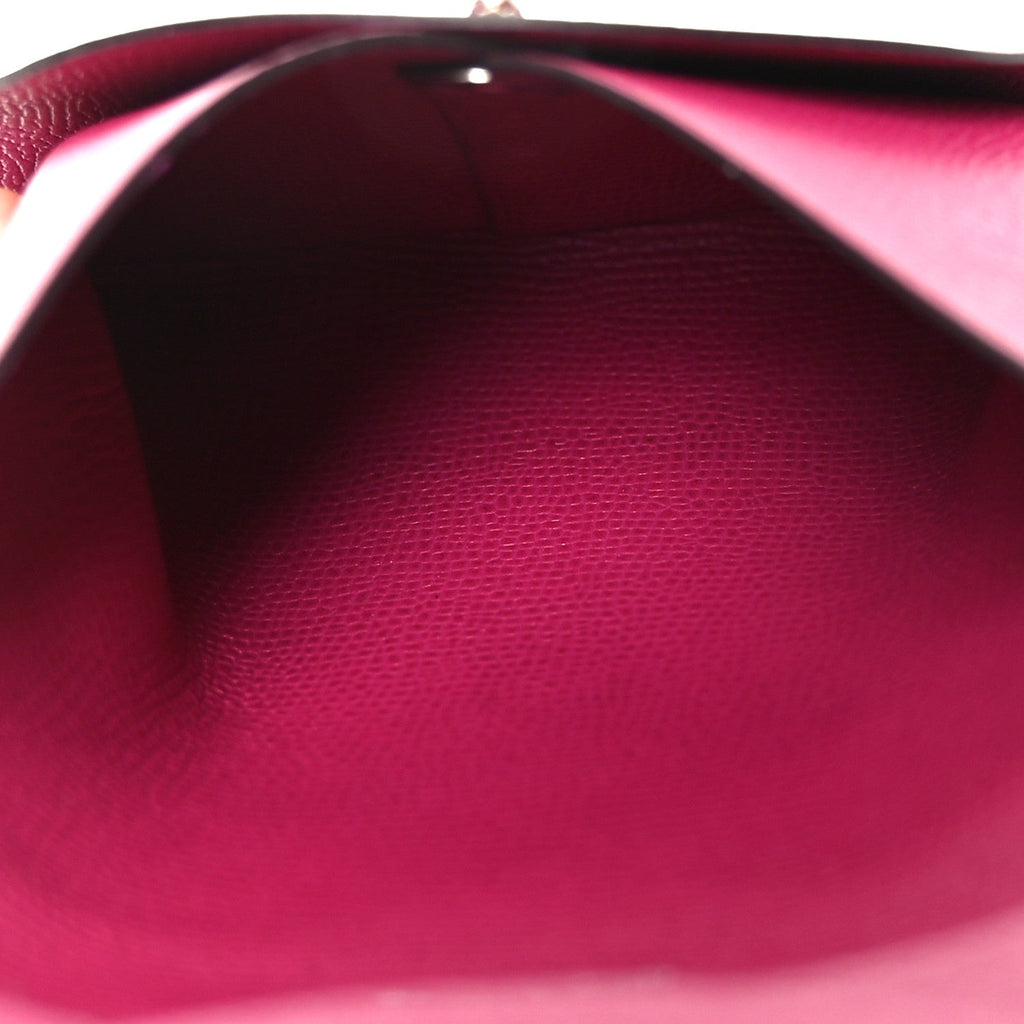 Madame Calfskin Bastia Coin Purse Rose Pourpre