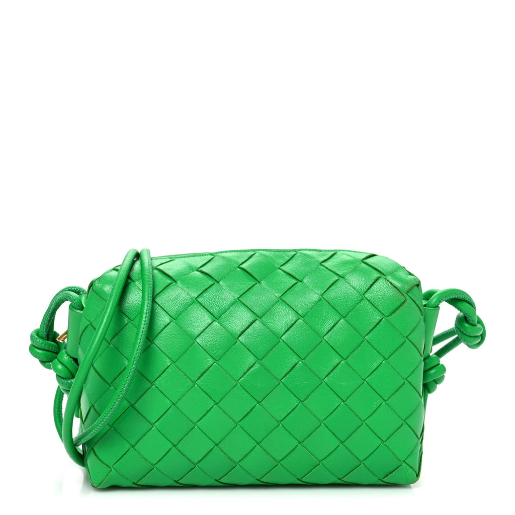 Nappa Intrecciato Mini Loop Camera Bag Parakeet