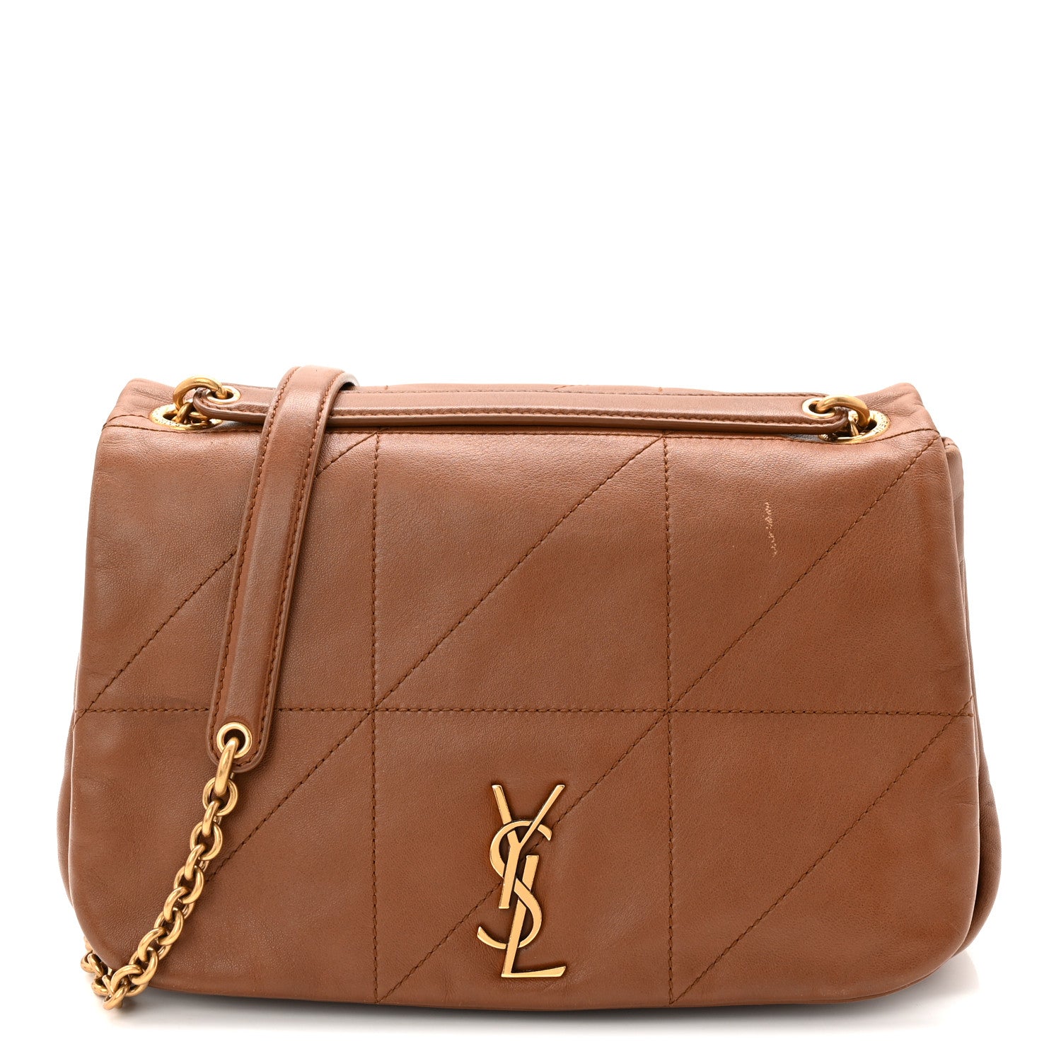 Lambskin Matelasse Monogram Small Jamie 4.3 Light Fox