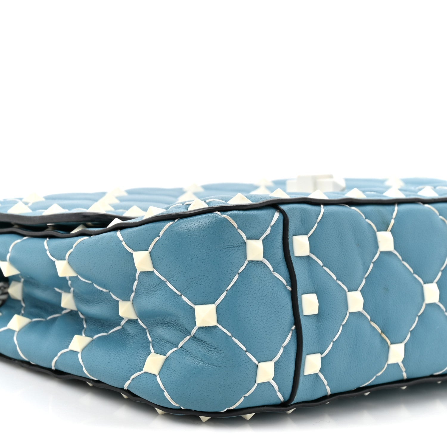 Nappa Small Free Rockstud Spike Shoulder Bag Cerulean