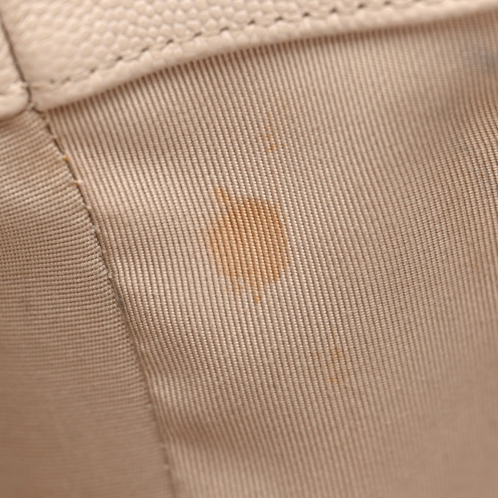 Caviar Quilted Large CC Shopping Tote Ivory