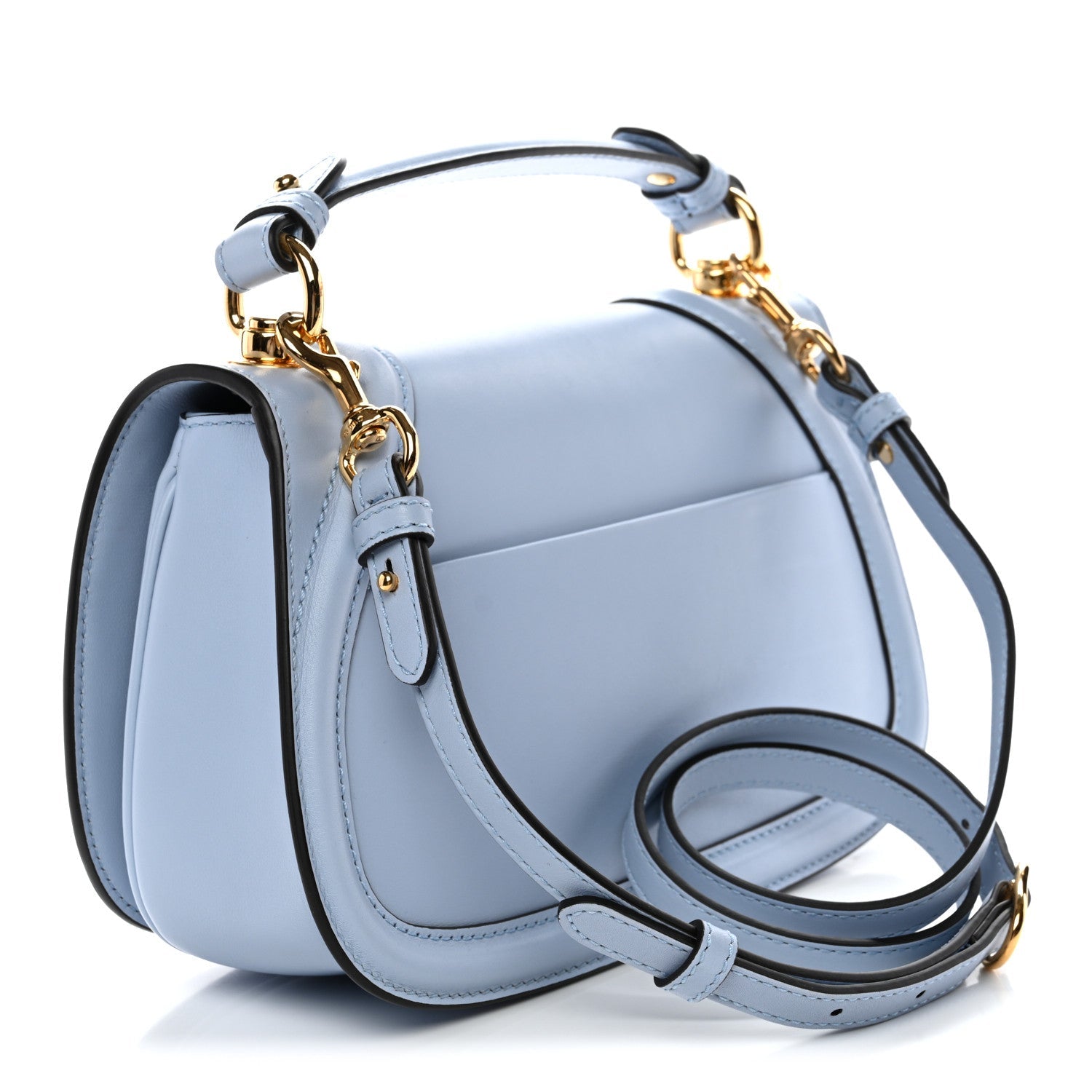 Roxy Calfskin Medium Blondie Top Handle Bag Cloudy Blue