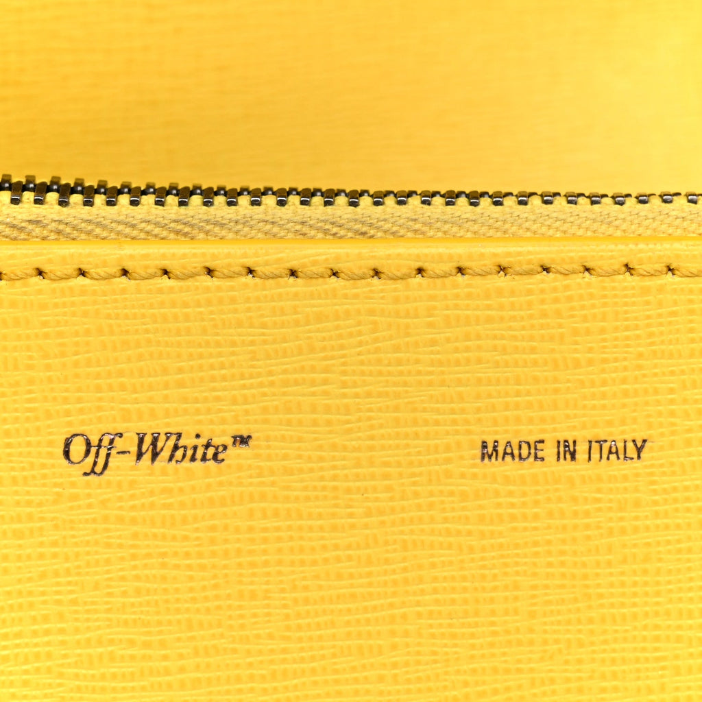 Calfskin Mini Binder Clip Bag Yellow