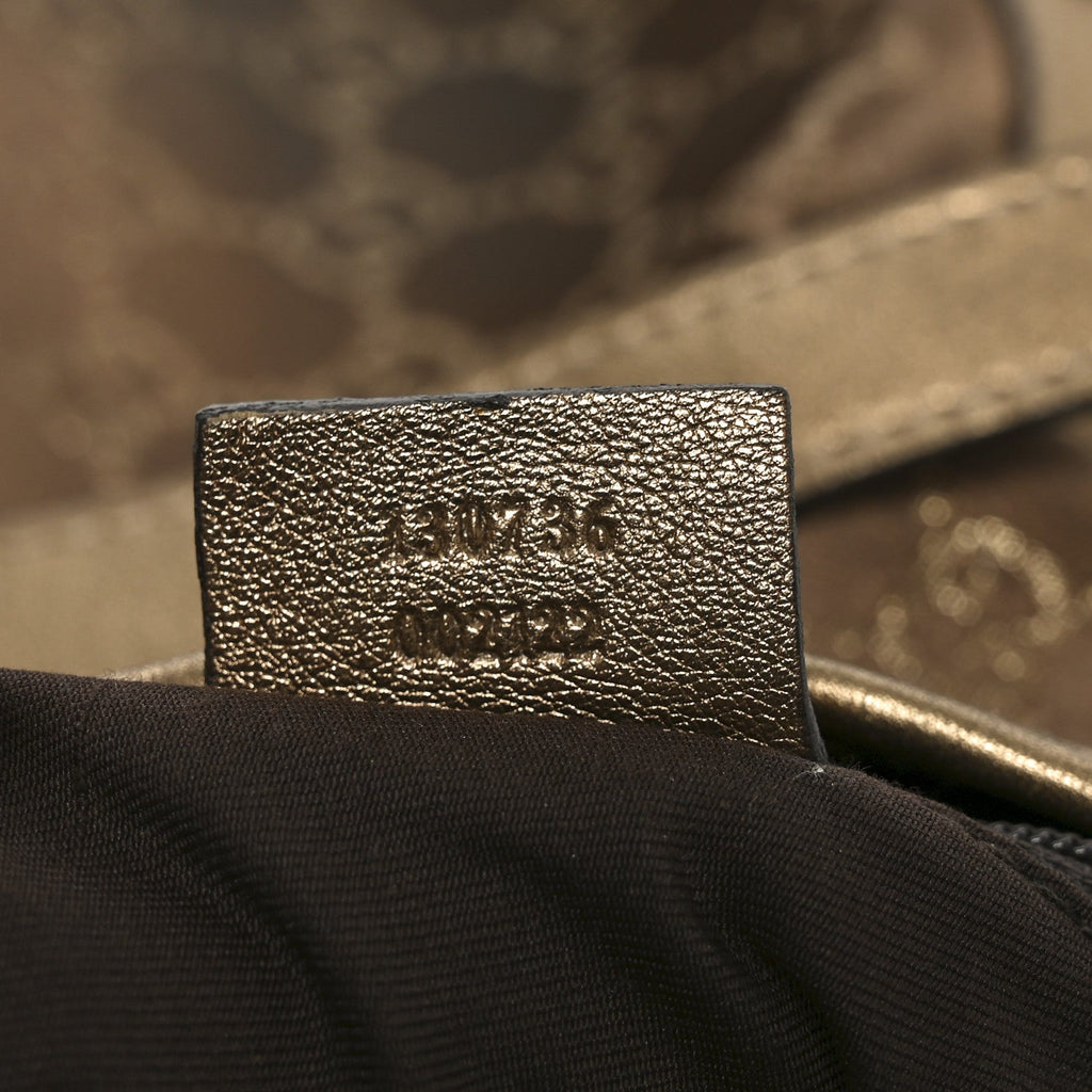 Satin Monogram Medium Abbey Shoulder Bag Bronze