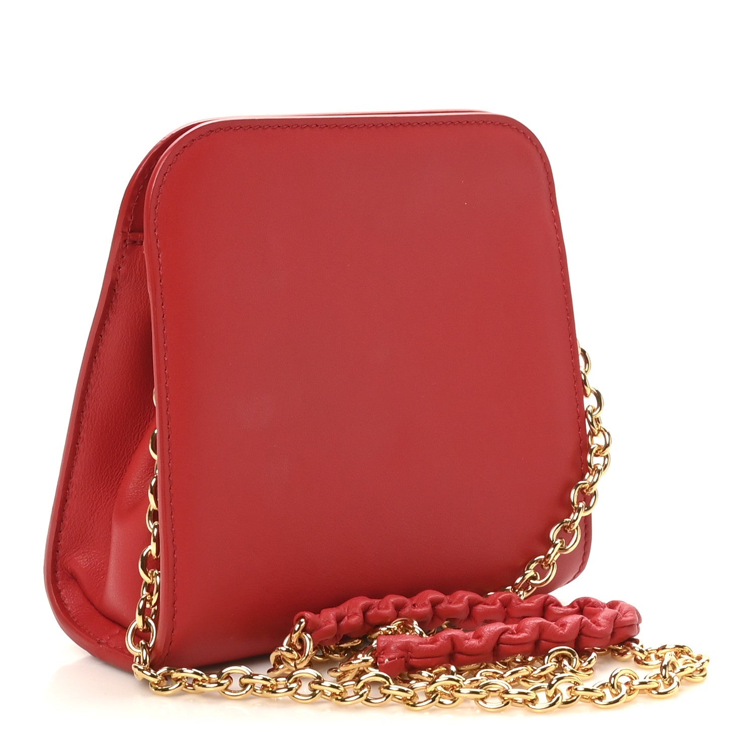 Calfskin Cosmo T Lock Chain Bag Red
