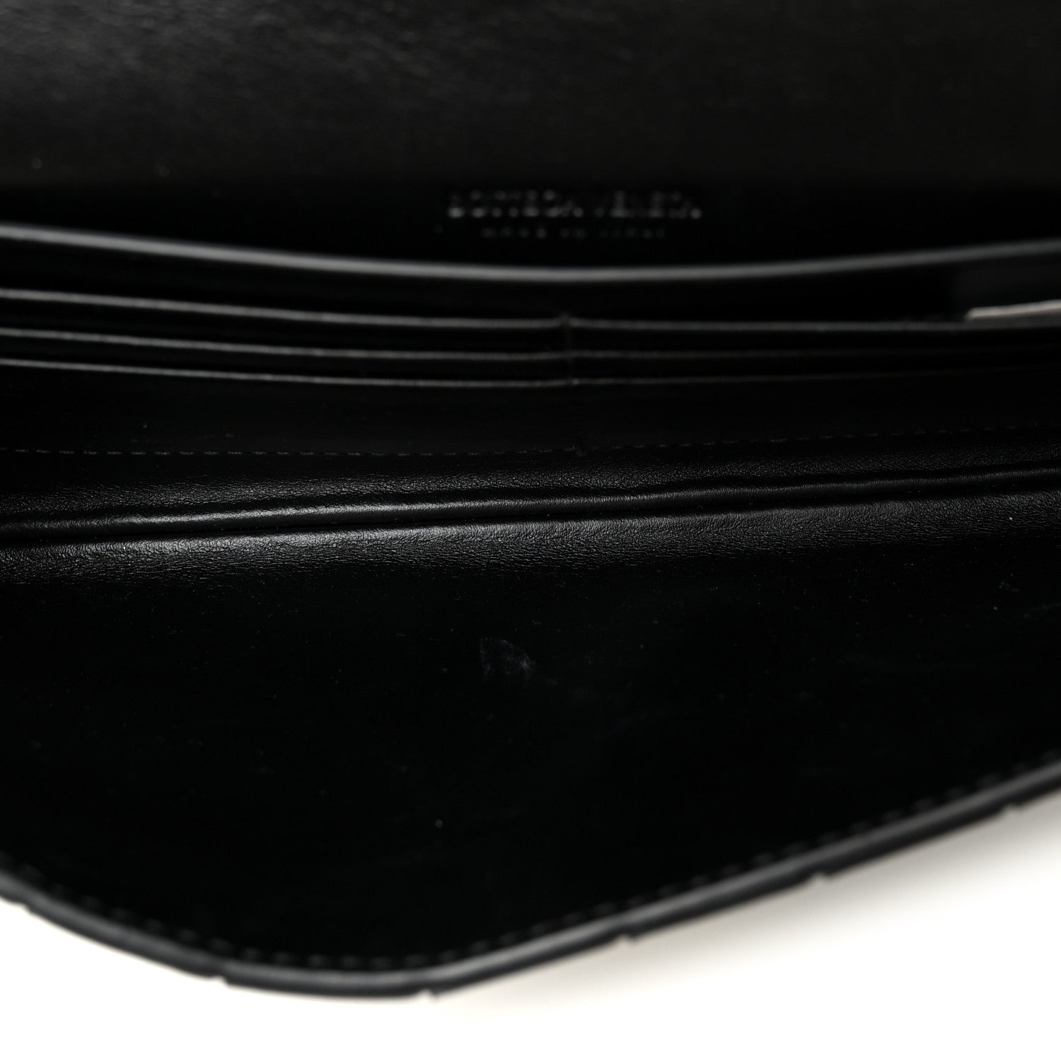 Nappa Intrecciato Long Andiamo Top Handle Clutch Black