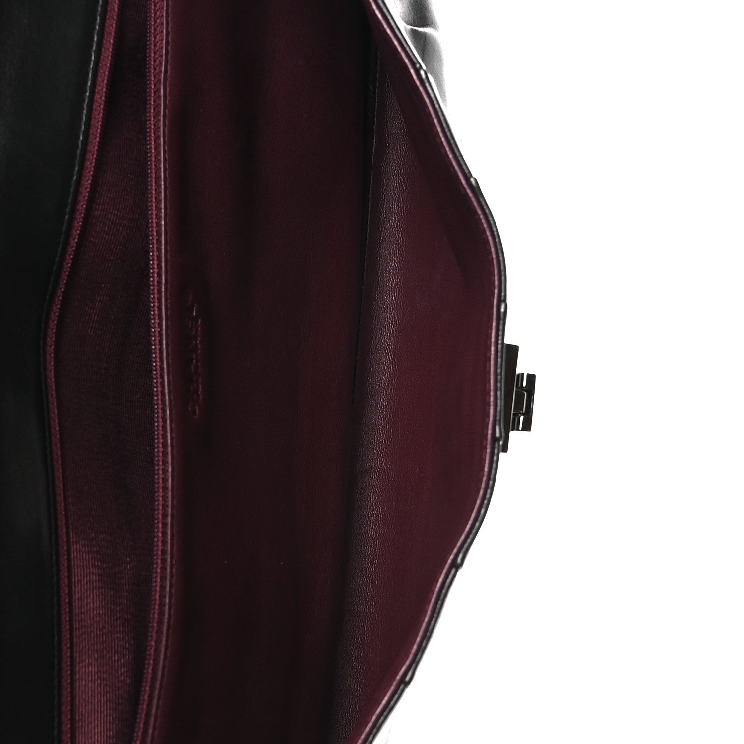 Lambskin Vertical Quilted Clutch Black
