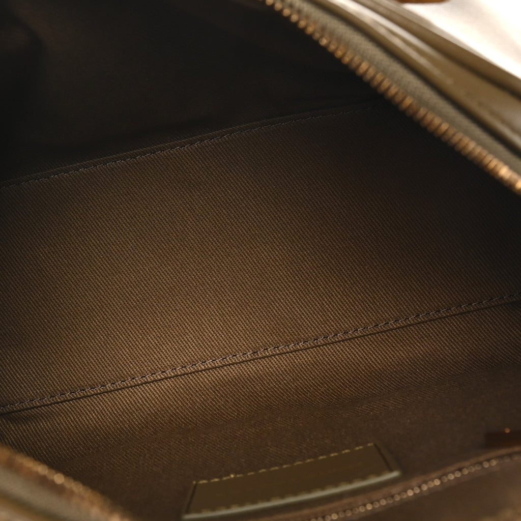 Lambskin Small The Wave Bag Olive