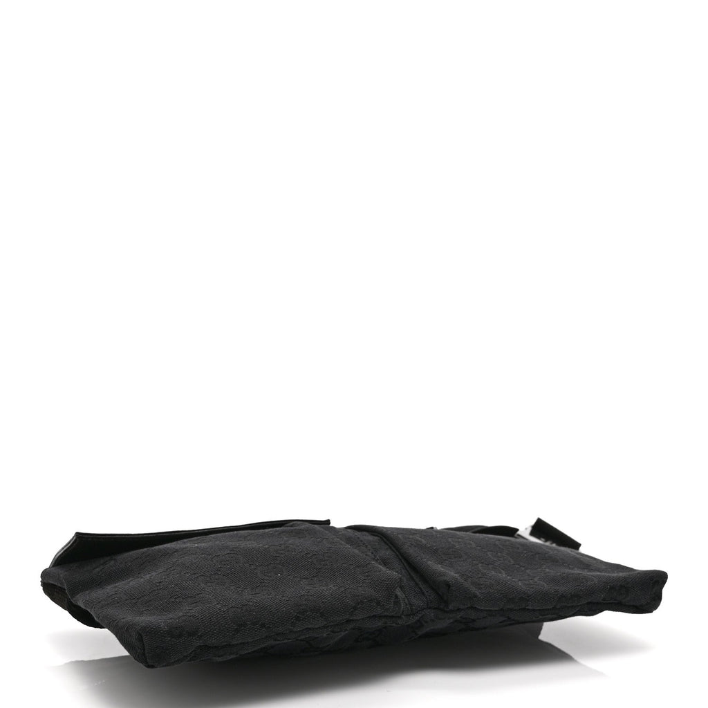 GG Monogram Double Pocket Belt Bag Black
