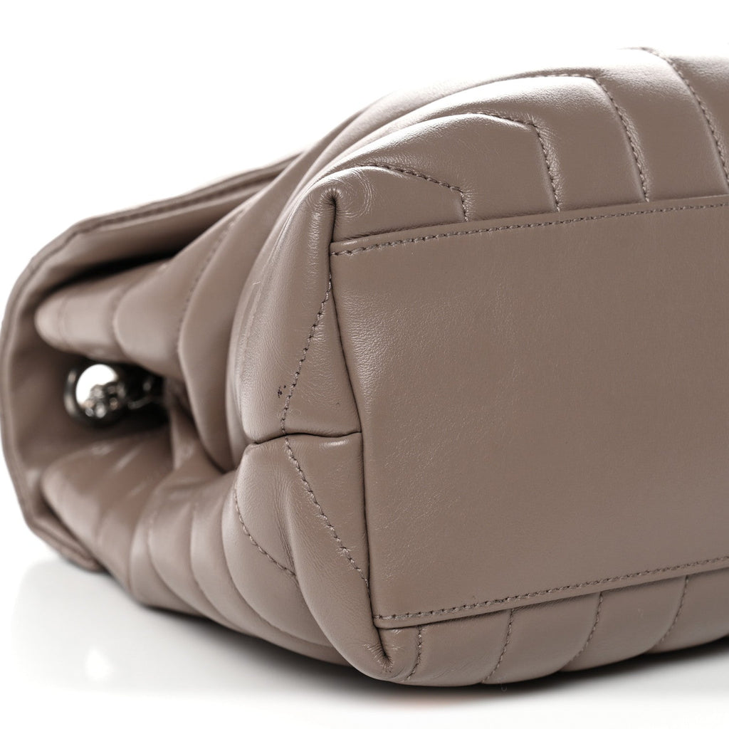 Calfskin Y Quilted Monogram Medium Loulou Chain Satchel Mink