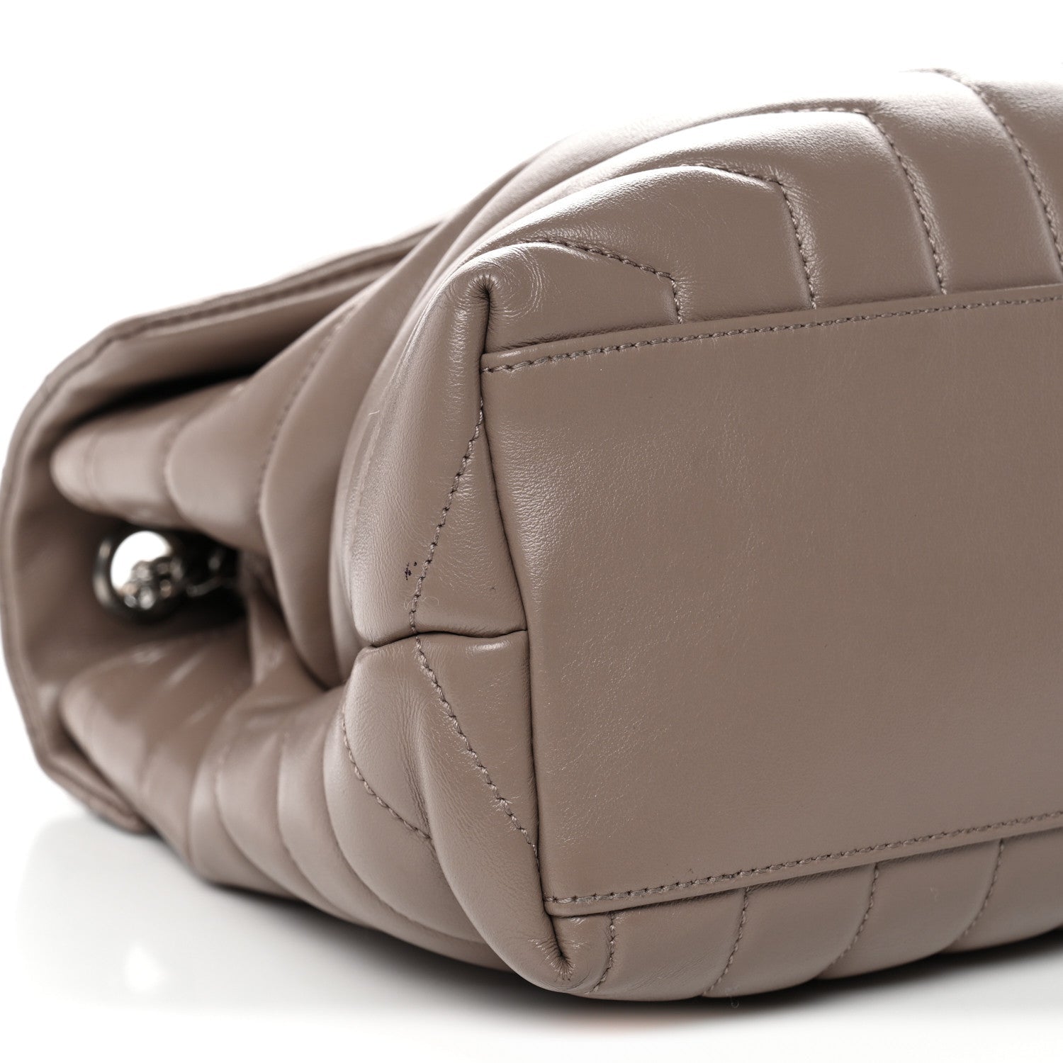 Calfskin Y Quilted Monogram Medium Loulou Chain Satchel Mink