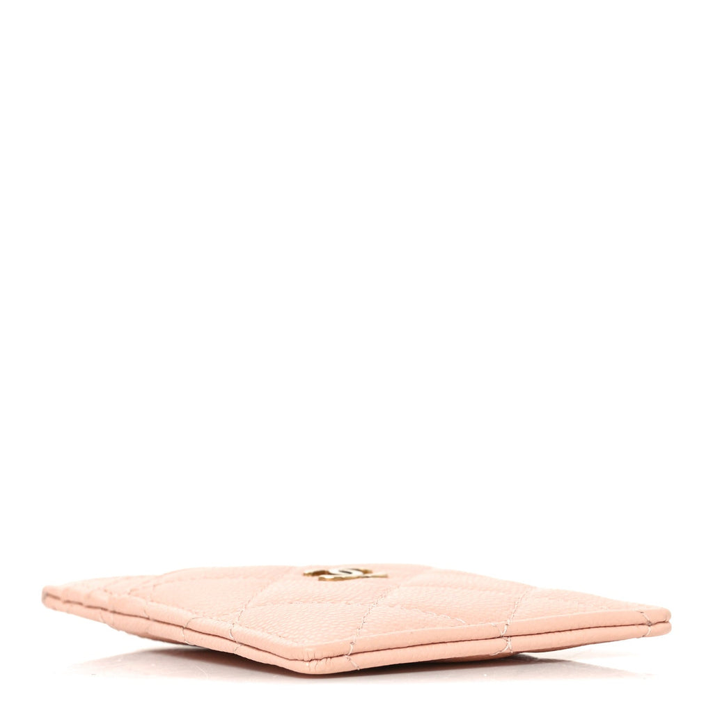 Caviar Quilted Vertical  Holder  Light Pink