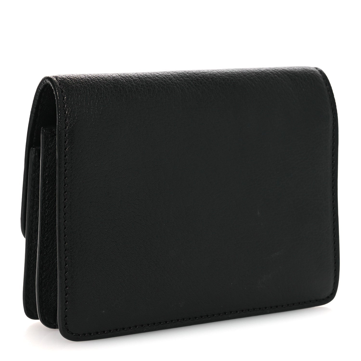 Calfskin Skull Mini Clutch Black