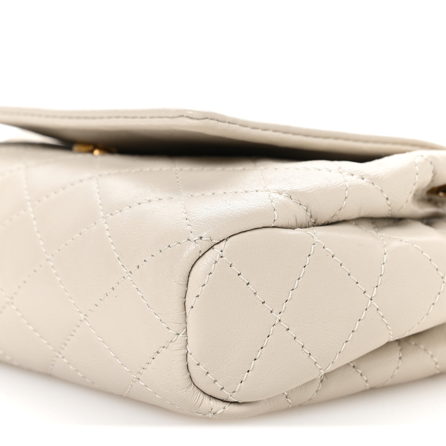 Lambskin Quilted Monogram Mini Nolita Crema Soft